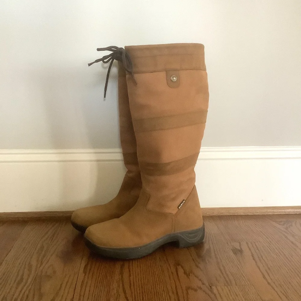 To the Knee Tan Suede Lace-Top Boots